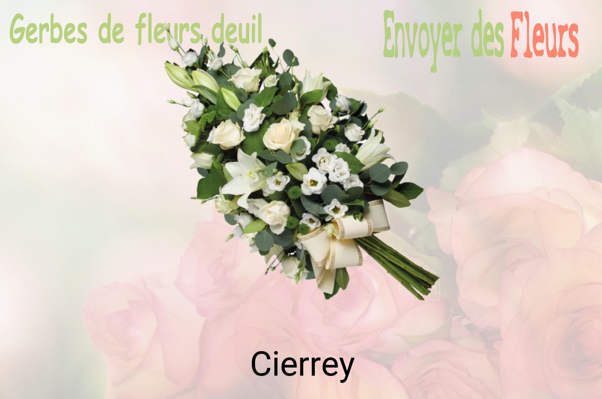 Gerbe de fleurs de deuil livrée à Cierrey